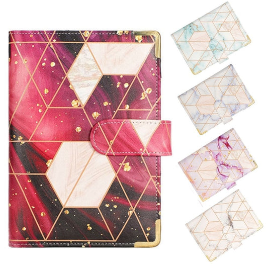 A6 Budget Binder - Golden Marble Pattern with Corner Protector (5 colors)