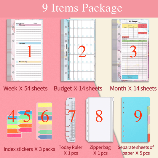 A6 Contents - Packages / Planners
