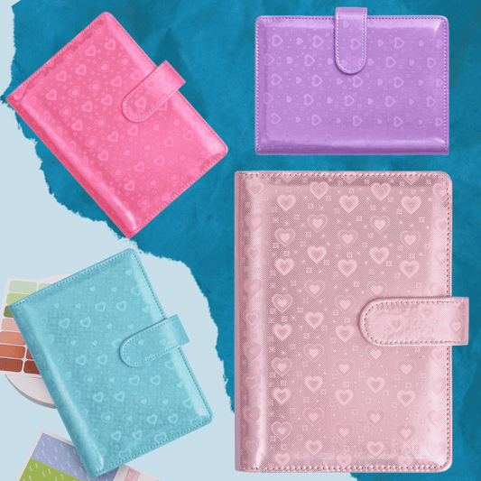A6 Budget Binder - Heart Pattern (4 colors)
