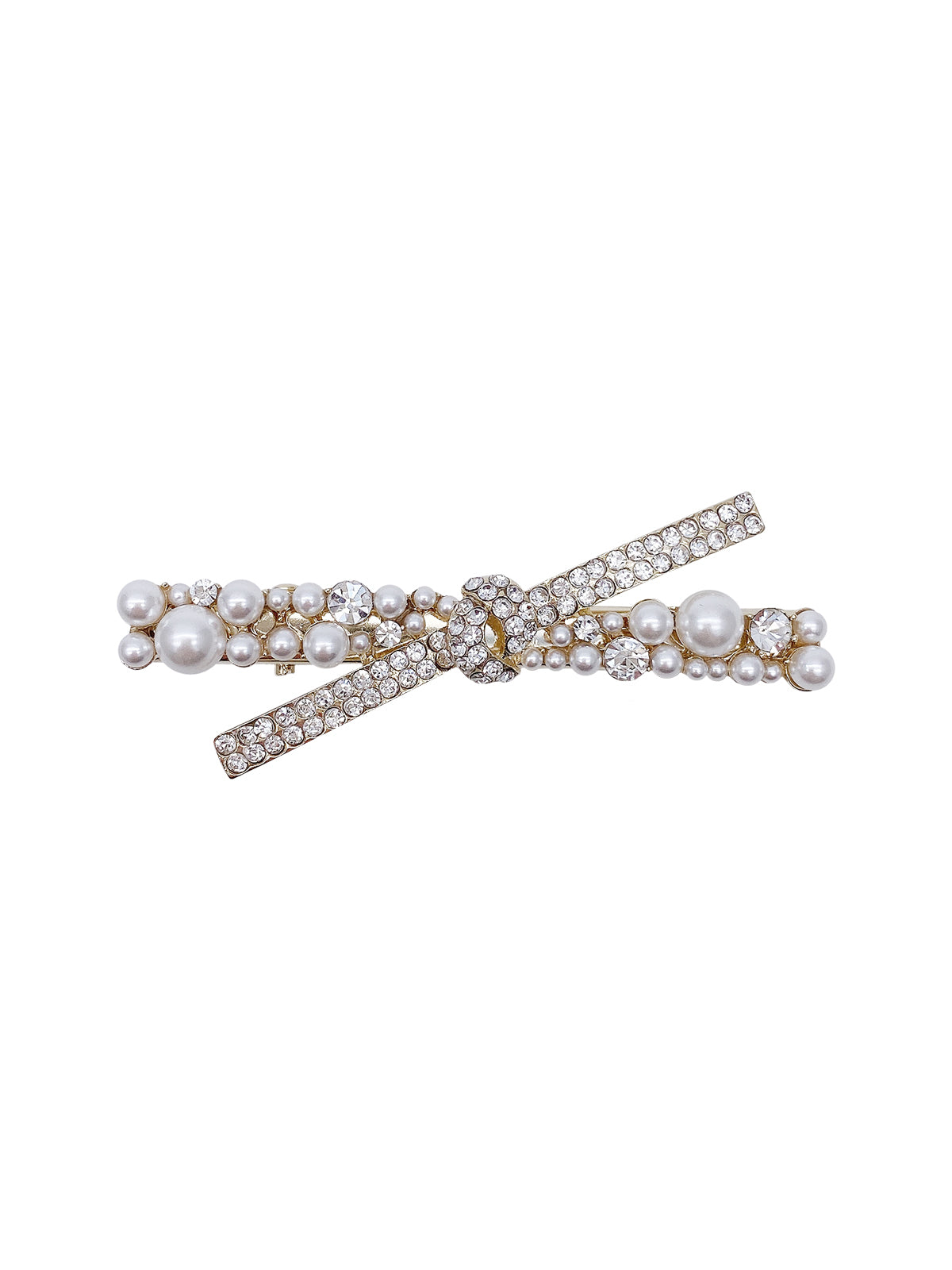 Girls Heart Pearl Diamond Side Clip Hair