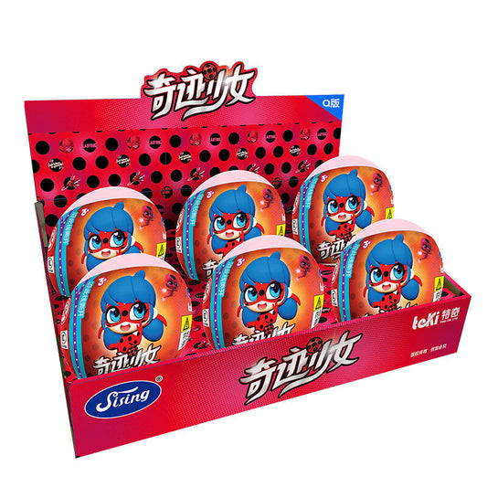 Box of 6 non-repetitive Miraculous: Ladybug & Cat Noir Chibi Figure Blind Box (Official Licensed)