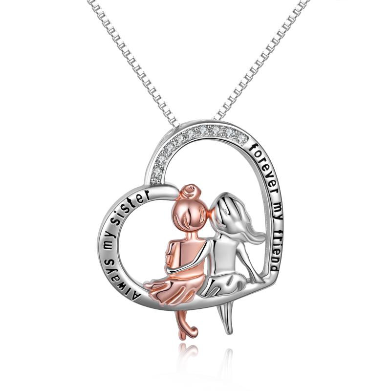 sister necklace sterling silver jewelry gifts for women