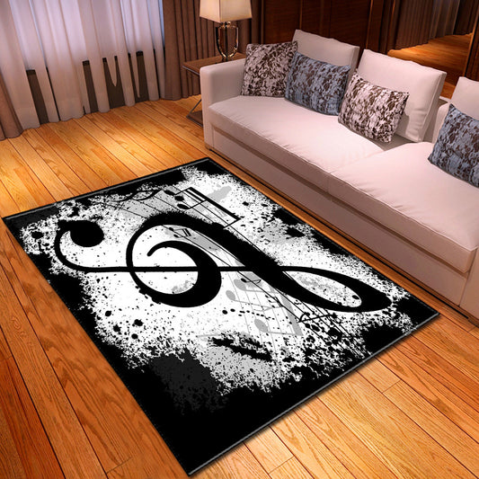 music treble clef carpet