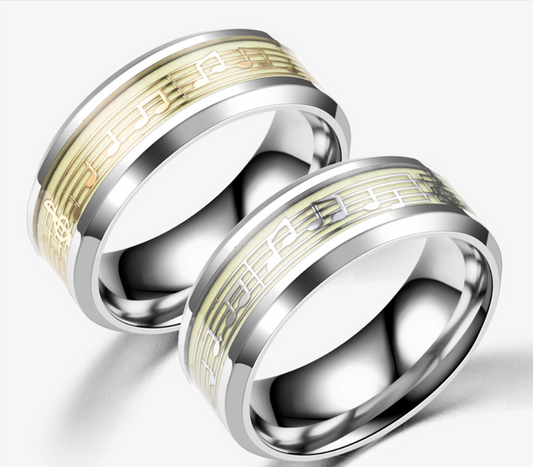 luminous music score ring
