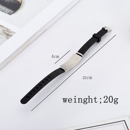 Gift for son, "To My Son" Stainless Steel Silicone Bracelet From Mom / Dad, graduation day, birthday, anniversary