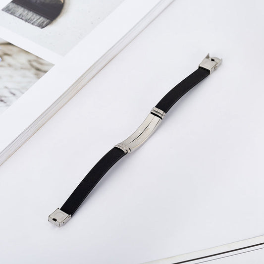 "to my daughter" painting stainless steel silicone bracelet