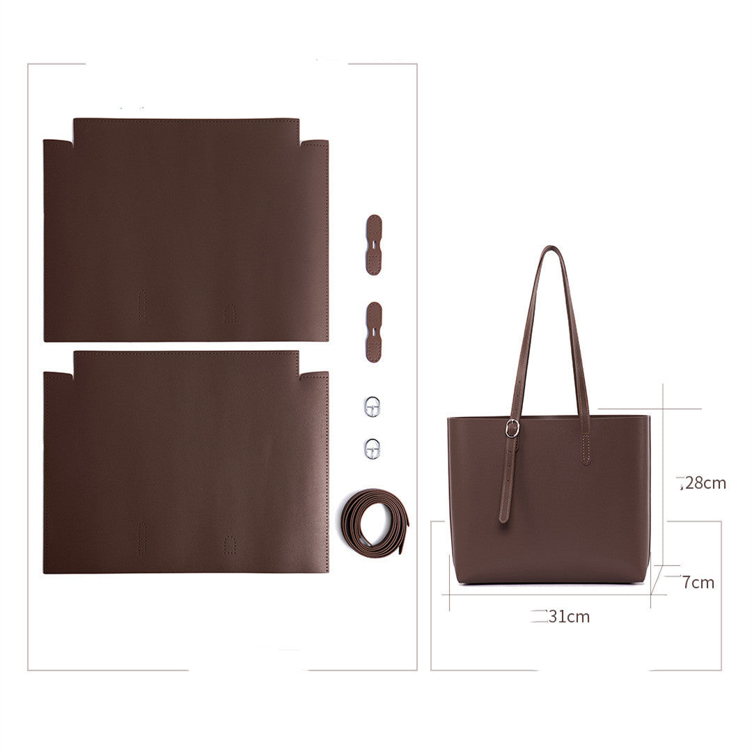 DIY Cowhide Leather Large Handbag Material Pack