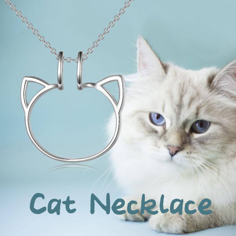 YFN S925 Cat Ring Keeper Pendant Ring Holder Necklace Jewelry Gifts for Women  (Gift Box included)