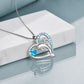 YFN S925 Dolphin Sea Wave Love Heart Pendant Necklace as Birthday Gift for Mother / Friends (Gift box included)