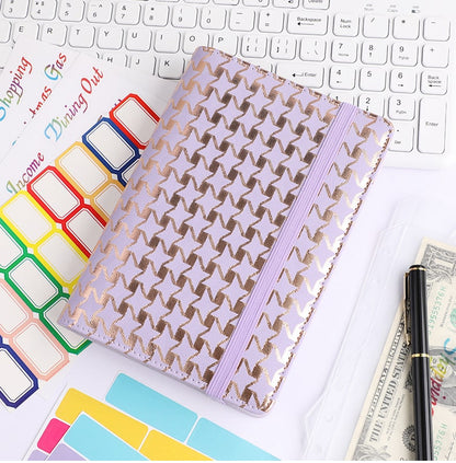A6 Budget Binder - Star Pattern with Elastic Band (4 colors)