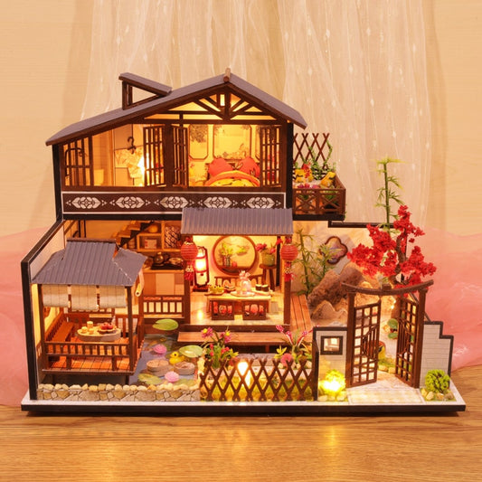 Japanese DIY Miniature Dollhouse with Furniture with kitchen & toilet