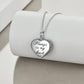 YFN S925 Mother Daughter Heart-shaped Cremation Urn Pendant Necklace (Gift Box included)