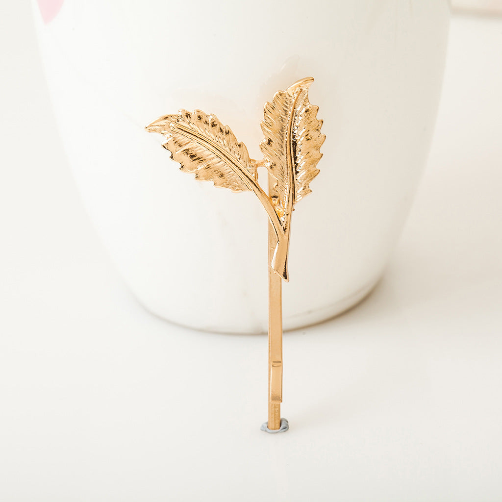 1 Pcs Fashion Metal Leaf Shape Hair Clip Barrettes