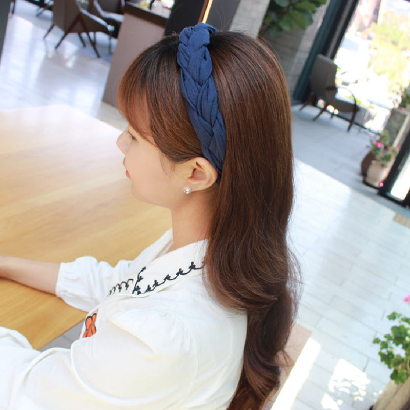 Tooth Anti-Slip Twist Braided Wig Headband Headband Hair Accessories