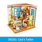 Robotime DIY Wooden Miniature Dollhouse 1:24 Handmade Doll House Model Building Kits Toys For Children / Adult