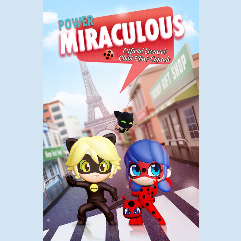 Box of 6 non-repetitive Miraculous: Ladybug & Cat Noir Chibi Figure Blind Box (Official Licensed)
