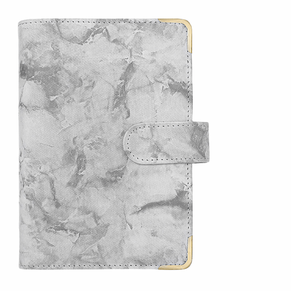 A6 Budget Binder - Marble Pattern with Corner Protector (5 colors)
