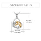 YFN Sterling Silver Girls Embrace Horse Heart Pendant Necklace for Women Girls (US only)