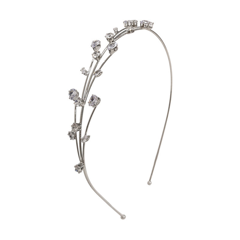 Zircon Willow Branch Rhinestone Thin Headband