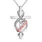 YFN Sterling Silver Grandma Cross Necklace for Grandma  I love you forever Grandma (Gift Box included)