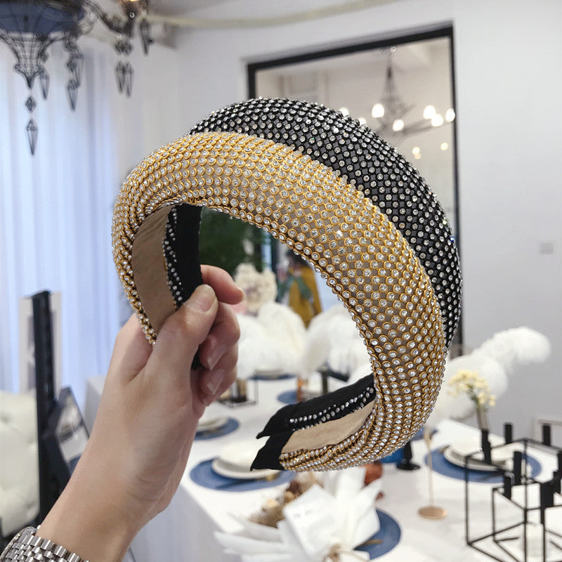 Hair Accessories Headband Alloy Diamond-studded Super Flash Sponge Light Board Headband