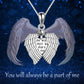 YFN Angel Wings S925 Urn Necklace for Cremation Memory Jewelry (Gift Box included)