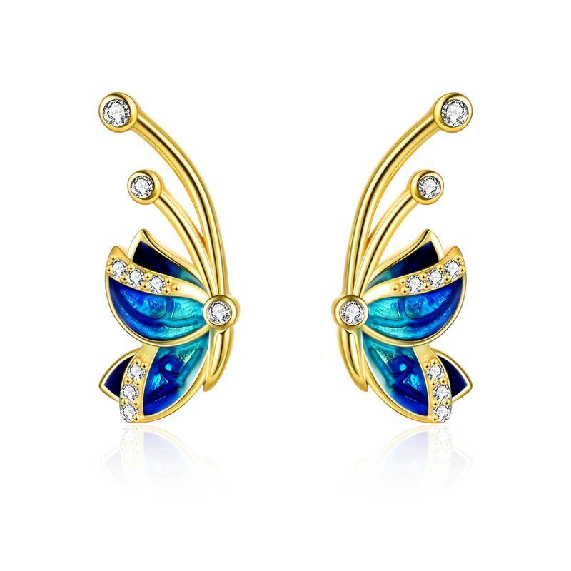 YFN Sterling Silver Butterfly Earrings for Women (Gift box included)