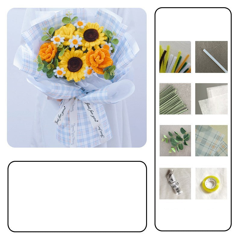 DIY Twist Stick Creative Sunflower Bouquet Homemade Material Pack