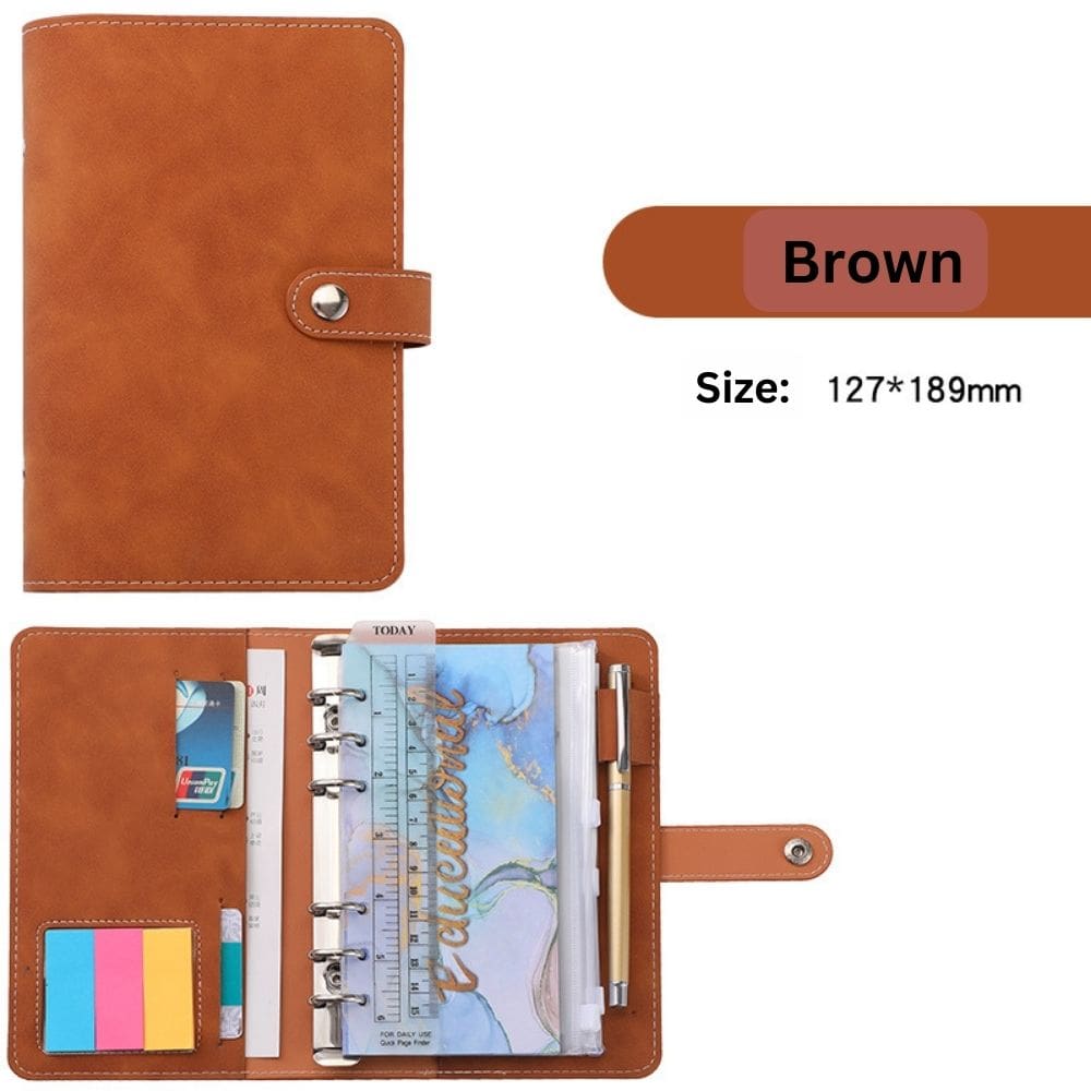 A6 Budget Binder - Marble Color with Button (11 colors)