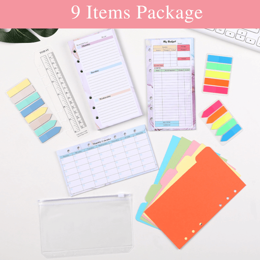 A6 Contents - Packages / Planners (LOWER PRICE if buy with Budget Binder)