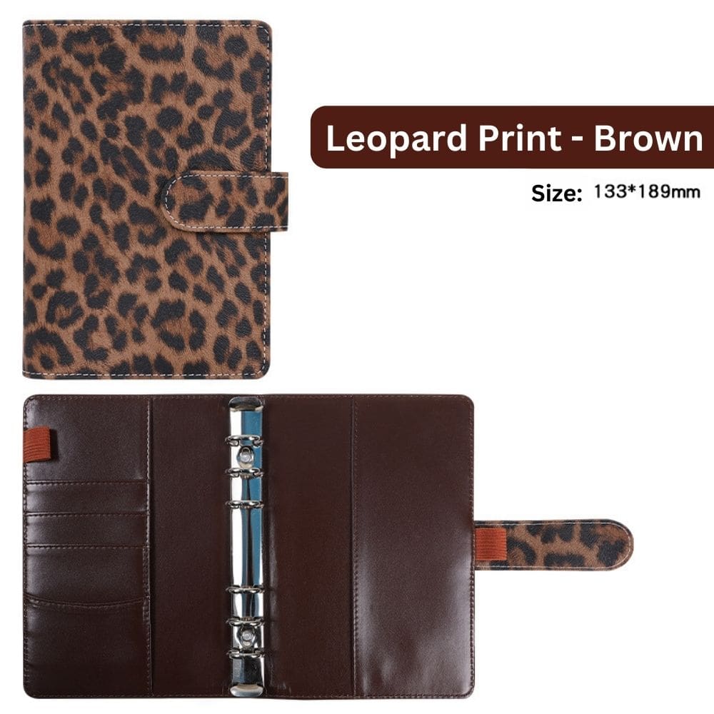A6 Budget Binder - Leopard Print (5 colors)