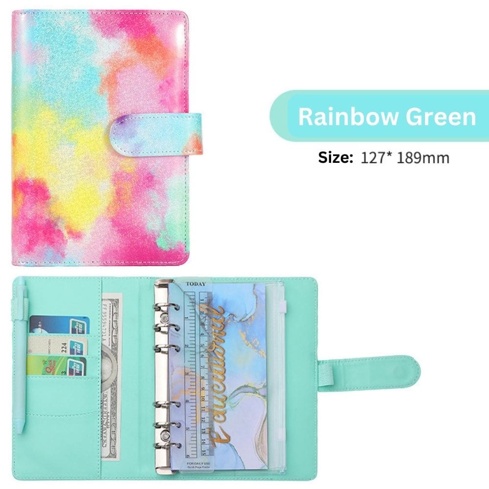 A6 Budget Binder - Rainbow Pattern (5 colors)