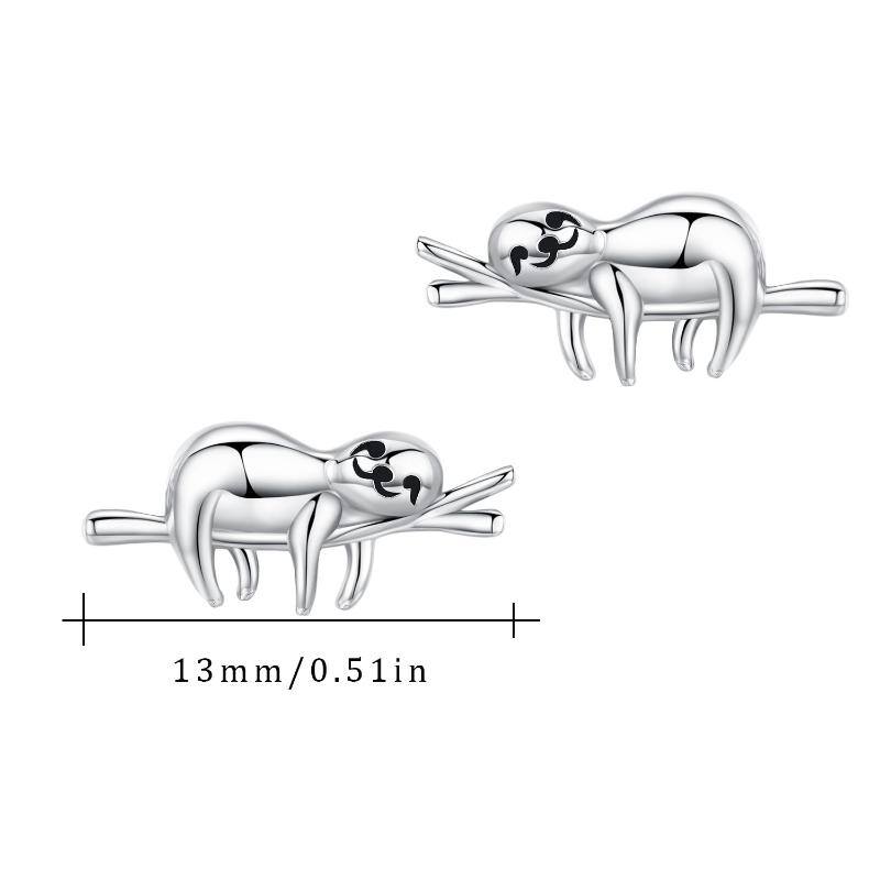 YFN Sterling Silver Sloth Earrings Animal Stud Sloth Gifts for Women (Gift box included)