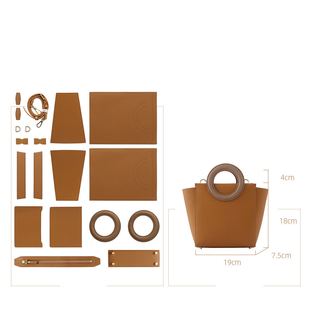 DIY Cow Leather Niche Design Hand-held Bag Material Pack