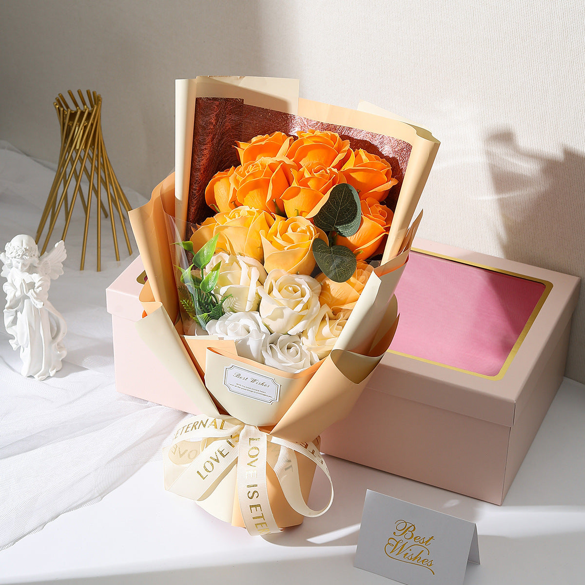 18-Piece Rose Soap Bouquet Gift Box