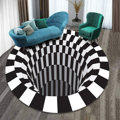3D Vortex Illusion Carpet Funny Optical Floor Mat Gift for girlfriend for mother mom mum dad father brother boyfriend lover sister best friend housewarming new marriage neighbor surprise special unique