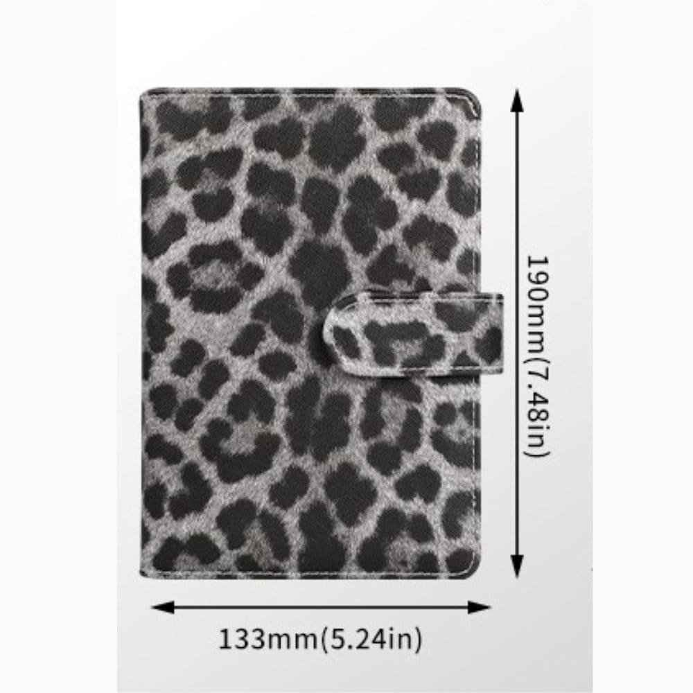 A6 Budget Binder - Leopard Print with Button (4 colors)