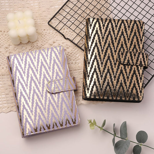 A6 Budget Binder - Zigzag Pattern with Button (2 colors)