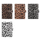Carpeta económica A6 - Estampado de leopardo con botón (4 colores)