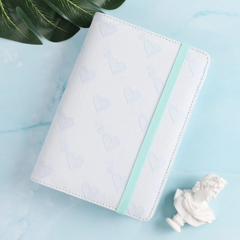 A6 Budget Binder - Heart Pattern with Elastic Band (4 colors)