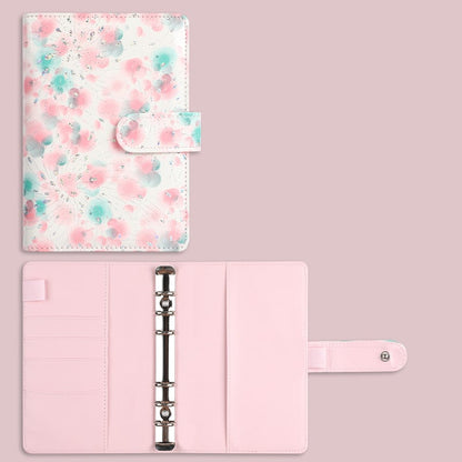 A6 Budget Binder - Floral Pattern with button (4 colors)