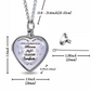 CUSTOM Pet Titanium Steel Keepsake Memorial Pendant, Cremation Urn Necklace Jewelry for Ashes / Perfume