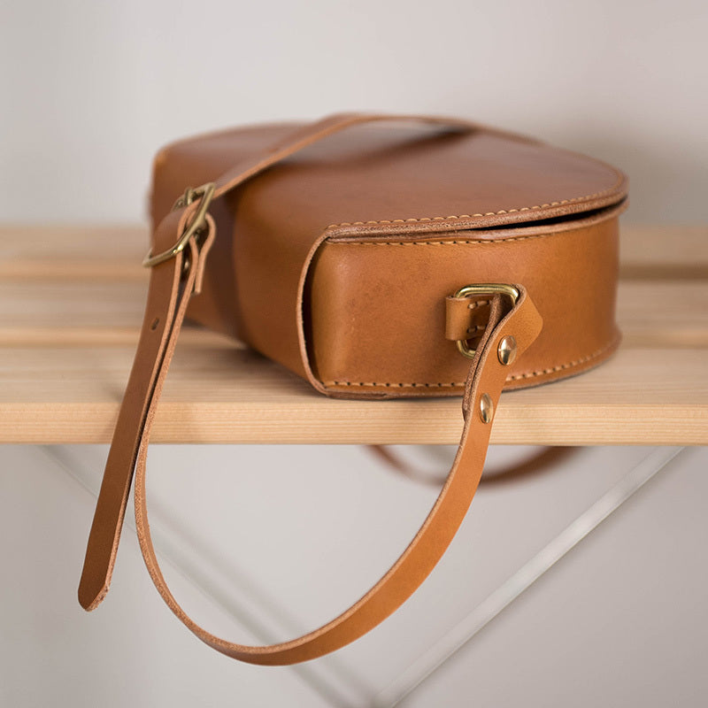 DIY Retro Tanned Natural Cowhide Leather Shoulder Bag Material Pack