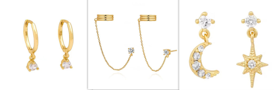 Fashion Fringed Zircon Stud Earrings