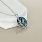 YFN S925 Classic Sea Mermaid Crescent Moon Necklace with Abalone Shell (Gift box included)