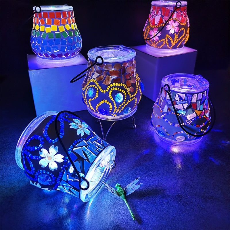 DIY Mosaic Candlestick Pot Material Package