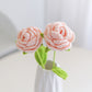 Milk Cotton Emulational Rose Flower Wool Knitted Fake Flower