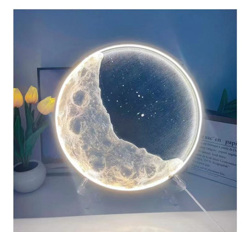 DIY Moon Light Handmade Material Pack Decorative Atmosphere Light Gift Ornaments Night Light Romantic handscraft pack material kit unique customized gift present for birthday aniversary handmade for lover for parent for mom for dad for friend for teacher for wife for husband for girlfriend