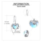 YFN Witches Heart Moonstone Earrings 925 Sterling Silver Jewelry for Women (US only)