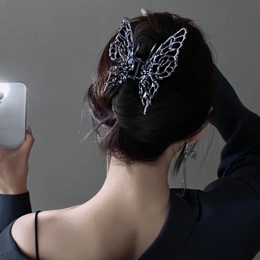 Liquid Butterfly Back Head Hair Clip For Women